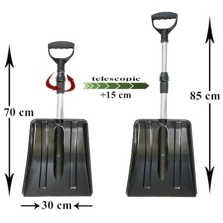 LOPATA PENTRU ZAPADA AUTO , COADA DIN ALUMINIU, TELESCOPICA, 30X35 CM