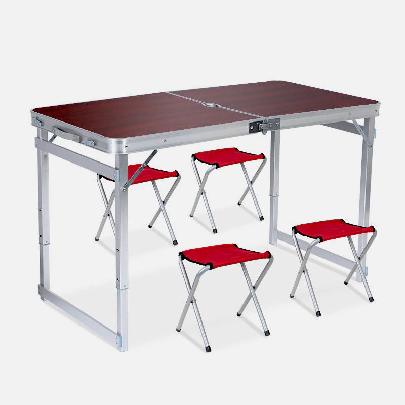 Set pentru camping, masa pliabila cu 4 scaune