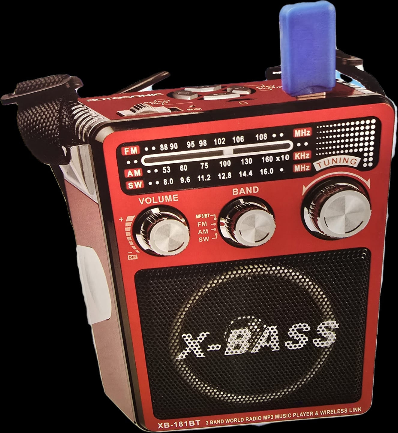 Radio Waxiba XB1071U cu lanterna, slot SD, USB