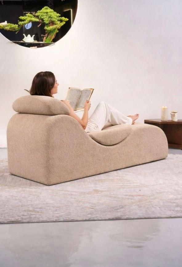 Fotoliu Ergonomic Liberator cu Design S-Curve și Perne de Suport, 153 x 46 x 82 cm