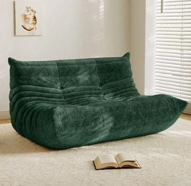 Canapea Compactă Ergonomică Mushroom, Design Modern Rotunjit, 130 x 100 x 70 cm, Verde