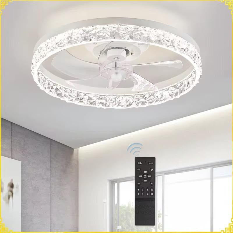 Plafonieră LED Nashi cu Ventilator Integrat, 30W, 4800 lm, 3 Temperaturi de Culoare, Albă