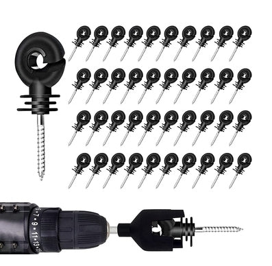 Set 100 bucati, Izolator inelar material PP pentru gard electric