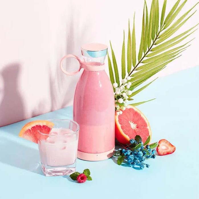 Mini Blender Portabil cu acumulator incorporat - Smoothie & Shake, 4 Lame Otel Inoxidabil, Incarcare,USB, capacitate 300 ml