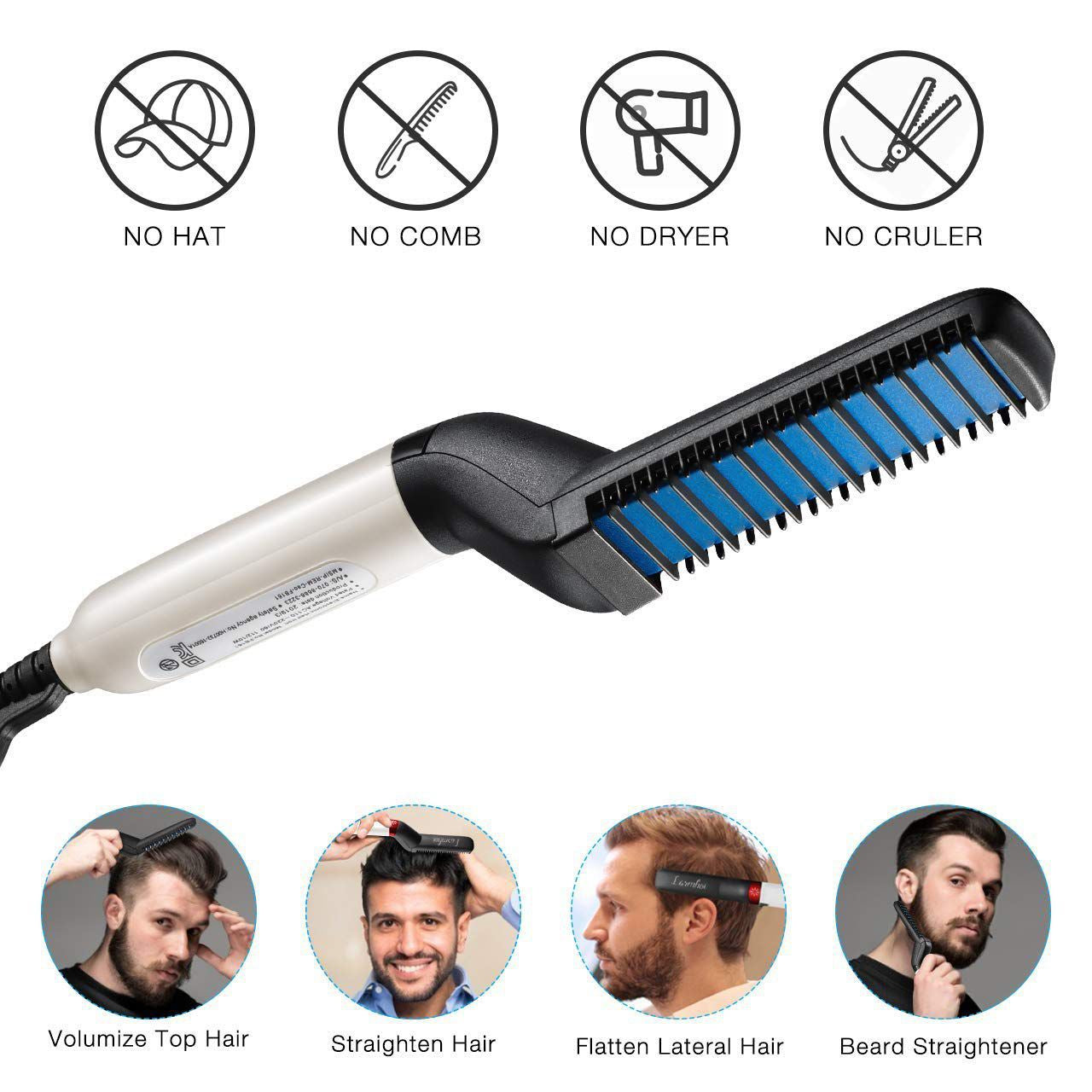 Perie electrica multifunctionala de indreptat parul și barba