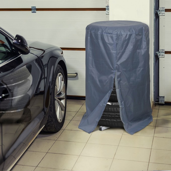 Prelată de protecţie pentru stativul depozitare roti.