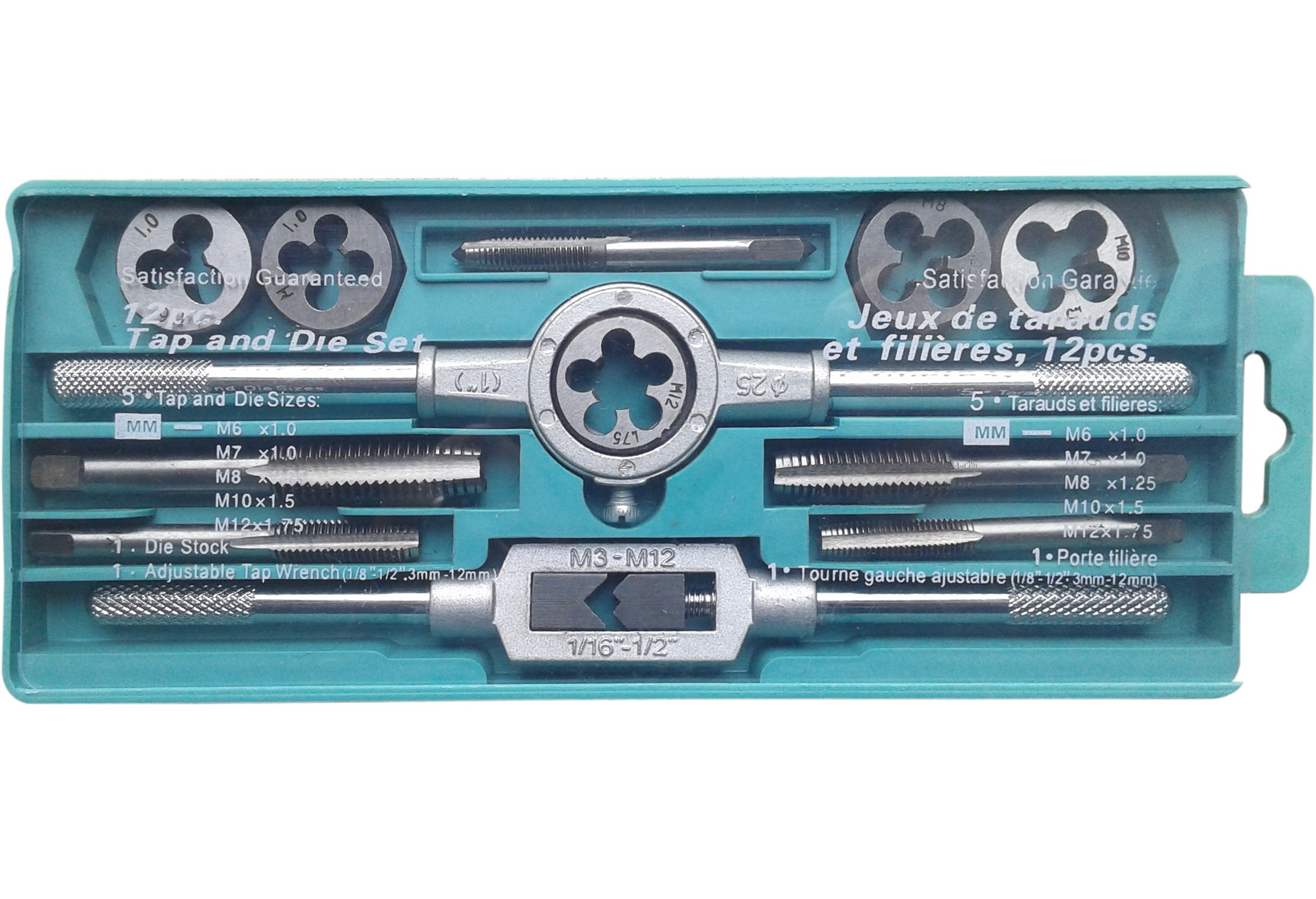 Trusa completa de filiere si tarozi 12 piese