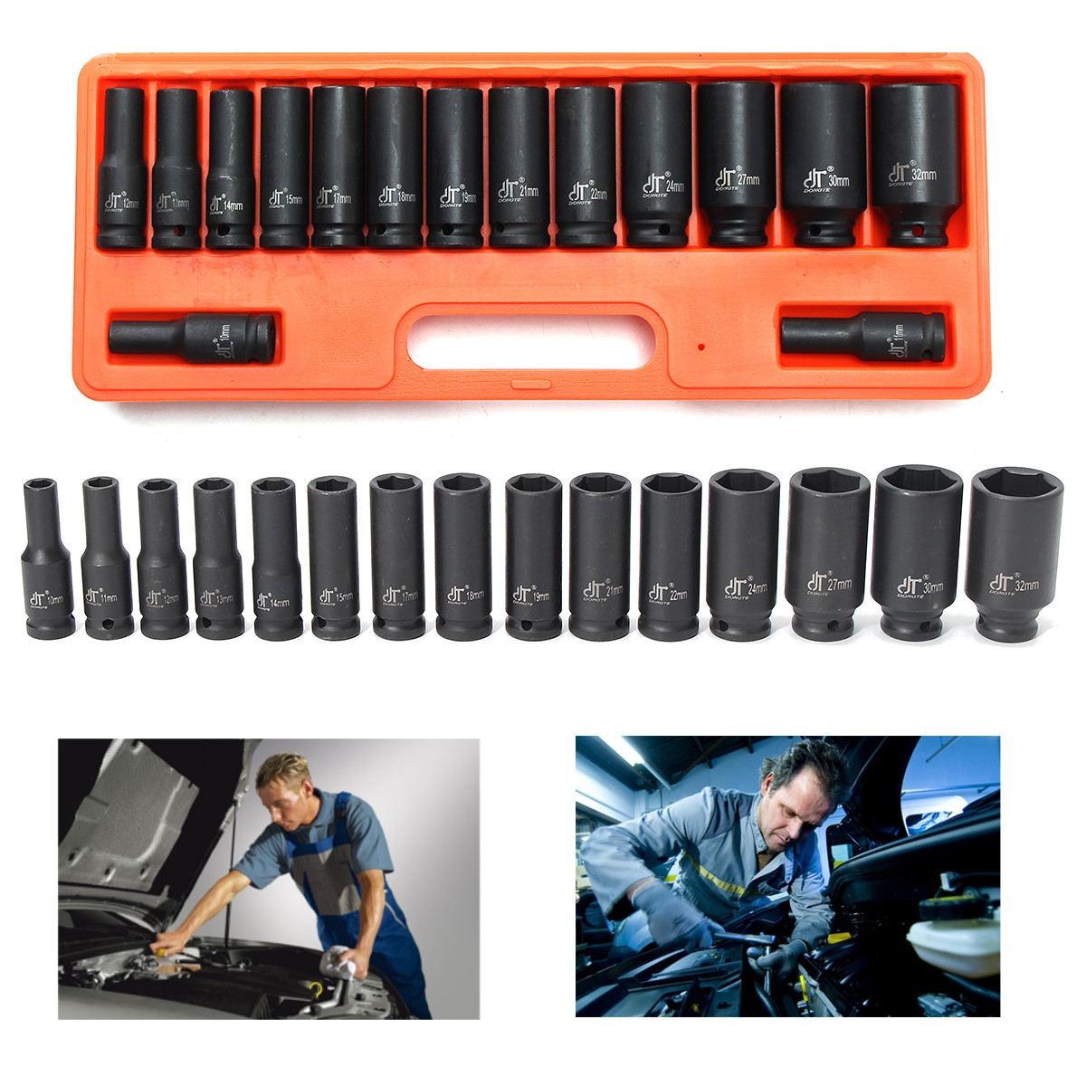 Set 15 piese Chei Tubulare adanci Impact 1/2