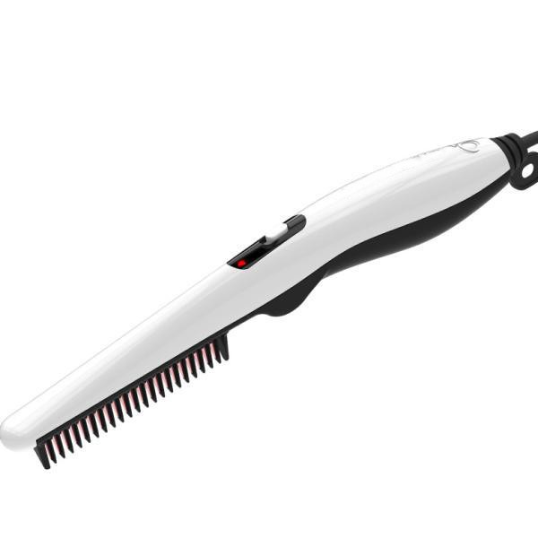 Perie electrica de indreptat parul si barba, 2 in 1, temperatura reglabila