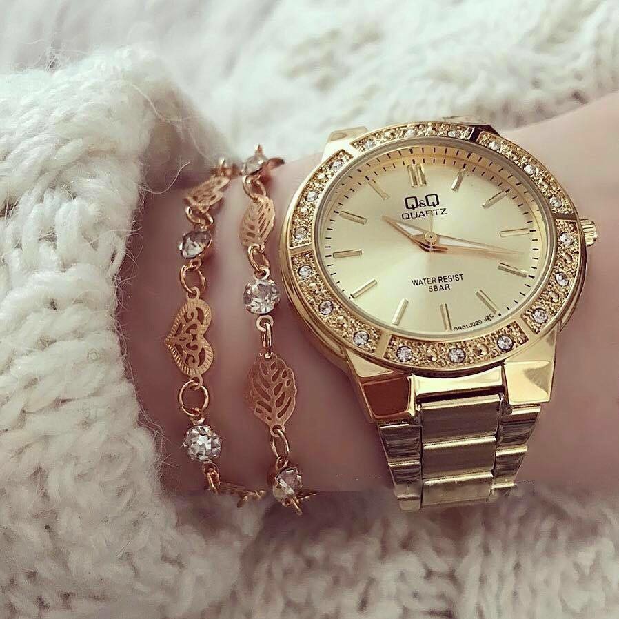 Ceas de dama Elegance Gold metalic 