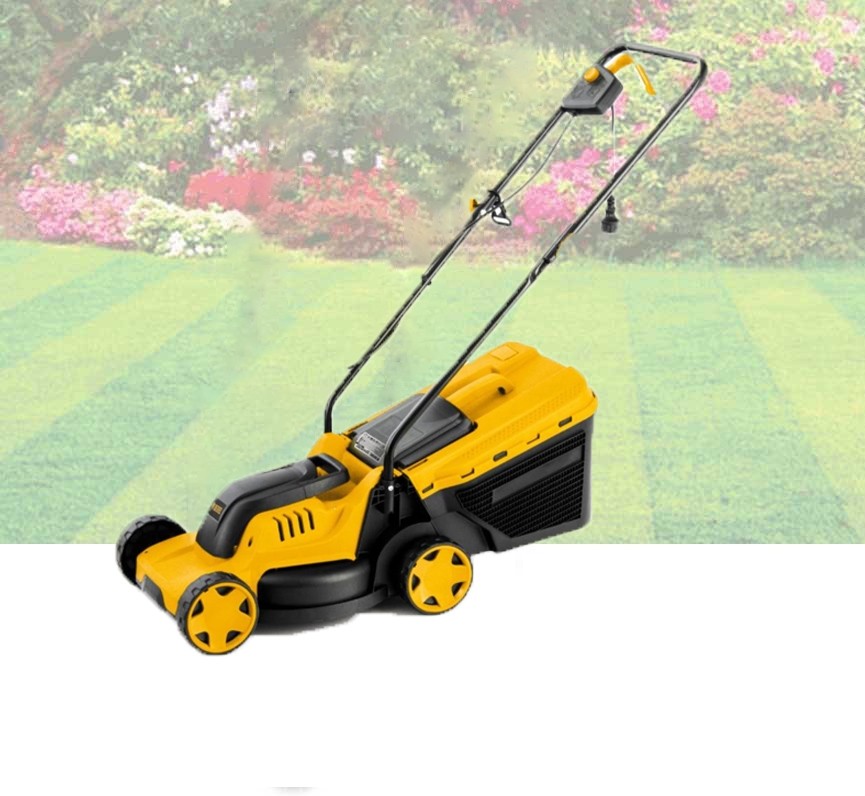 Masina electrica de tuns gazonul, cu maner rabatabil si colector iarba detasabil