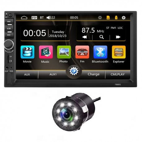MP5 Player Auto Universal, Camera De Marsarier HD Ecran 7 Inch, Bluetooth