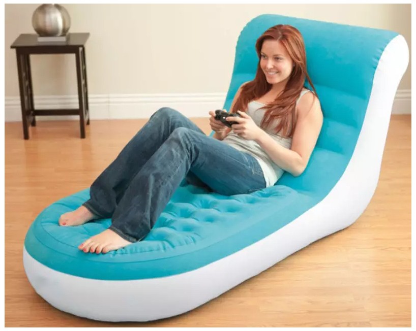 Saltea tip fotoliu gonflabil ergonomic modern cu spatar