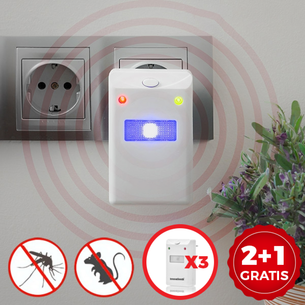 Set 2 aparate anti insecte Pest Repeller plus 1 Gratis oferta 3 in 1
