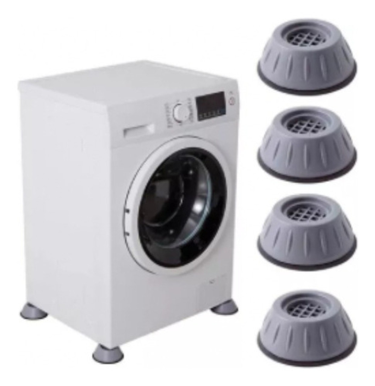 Set 4 picioruse anti-zgomot si antiderapante pentru masina de spalat 