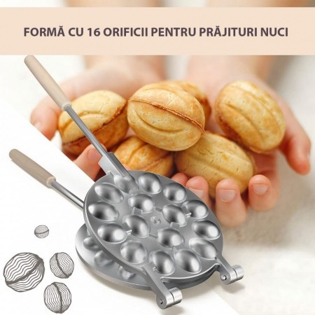 Forma aluminiu, pentru prajituri de nuci sau Waffle - Gofre