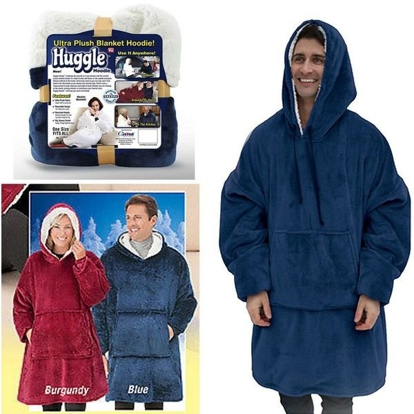 Pătură-hanorac cu glugă – Huggle Hoodie