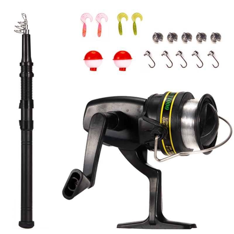 Set lanseta telescopica si accesorii, pentru voiaj, 1.6 metri 