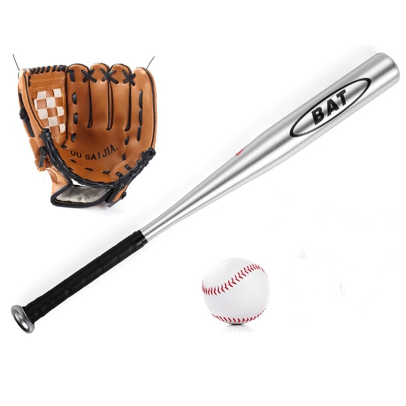 Set 3 piese pentru Baseball sau Soflball, Manusa, Bata baseball si minge piele