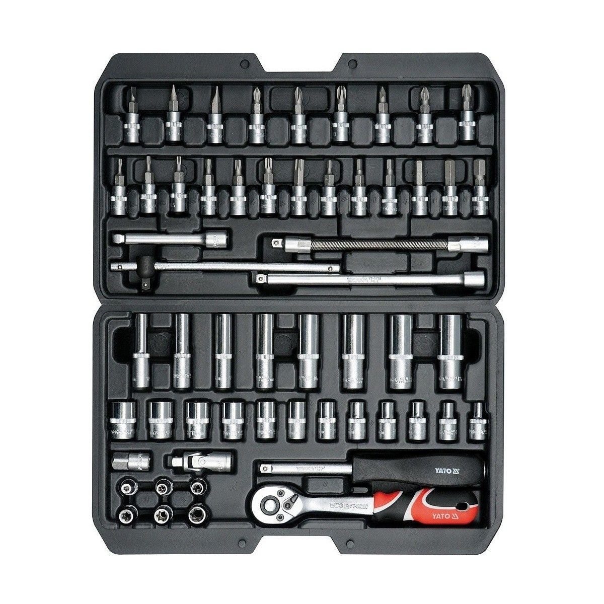 Trusa tubulare, biti + antrenor 1/4', 56 piese