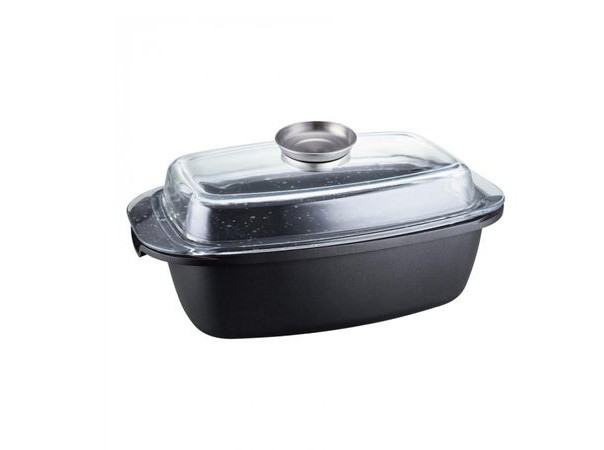 Roaster dreptunghiular roastiera aluminiu invelis granit Germany cu capac