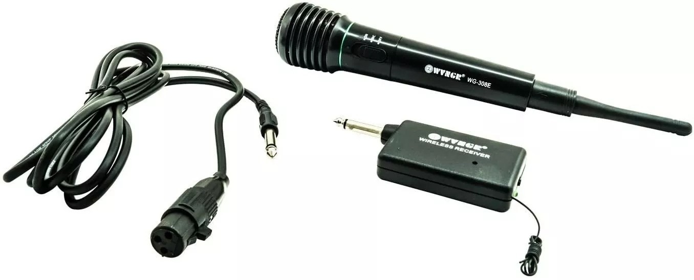 Microfon wireless profesional 2 în 1 cu cablu și receptor Wi-Fi WG-308E