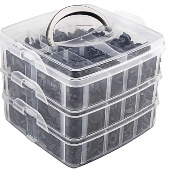 Set 620 piese cleme clipsuri si pini fixare auto plastic