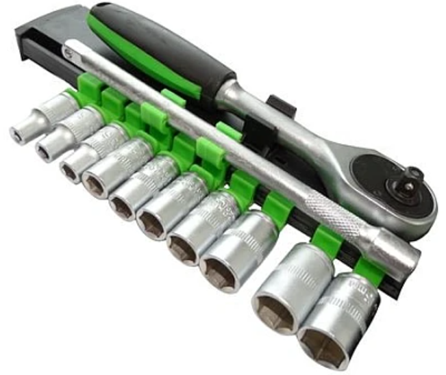 RIB-Set 12 Piese, Cheie cu Clichet 1/2", Capete Chei Tubulare 8-24mm