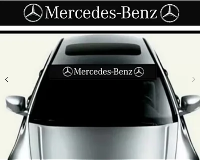 Sticker parasolar auto sau haion/parbriz MERCEDES 120 X 10 cm