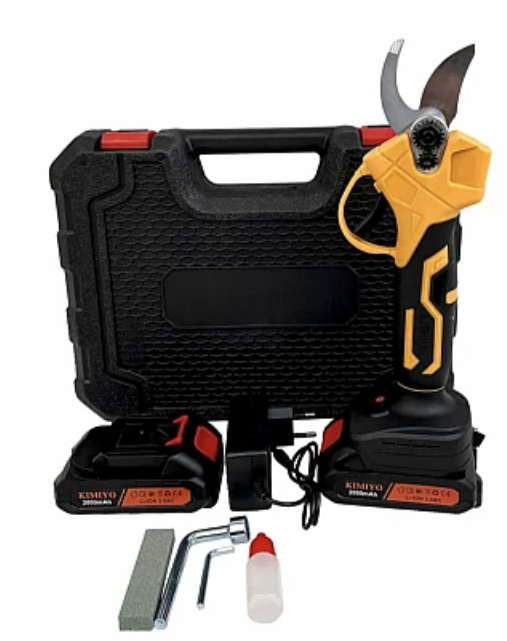 Foarfeca de gradina cu 2 acumulatori pentru vita de vie si crengi 88V 2Ah Galben