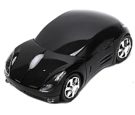 Mouse wireless in forma de masina negru