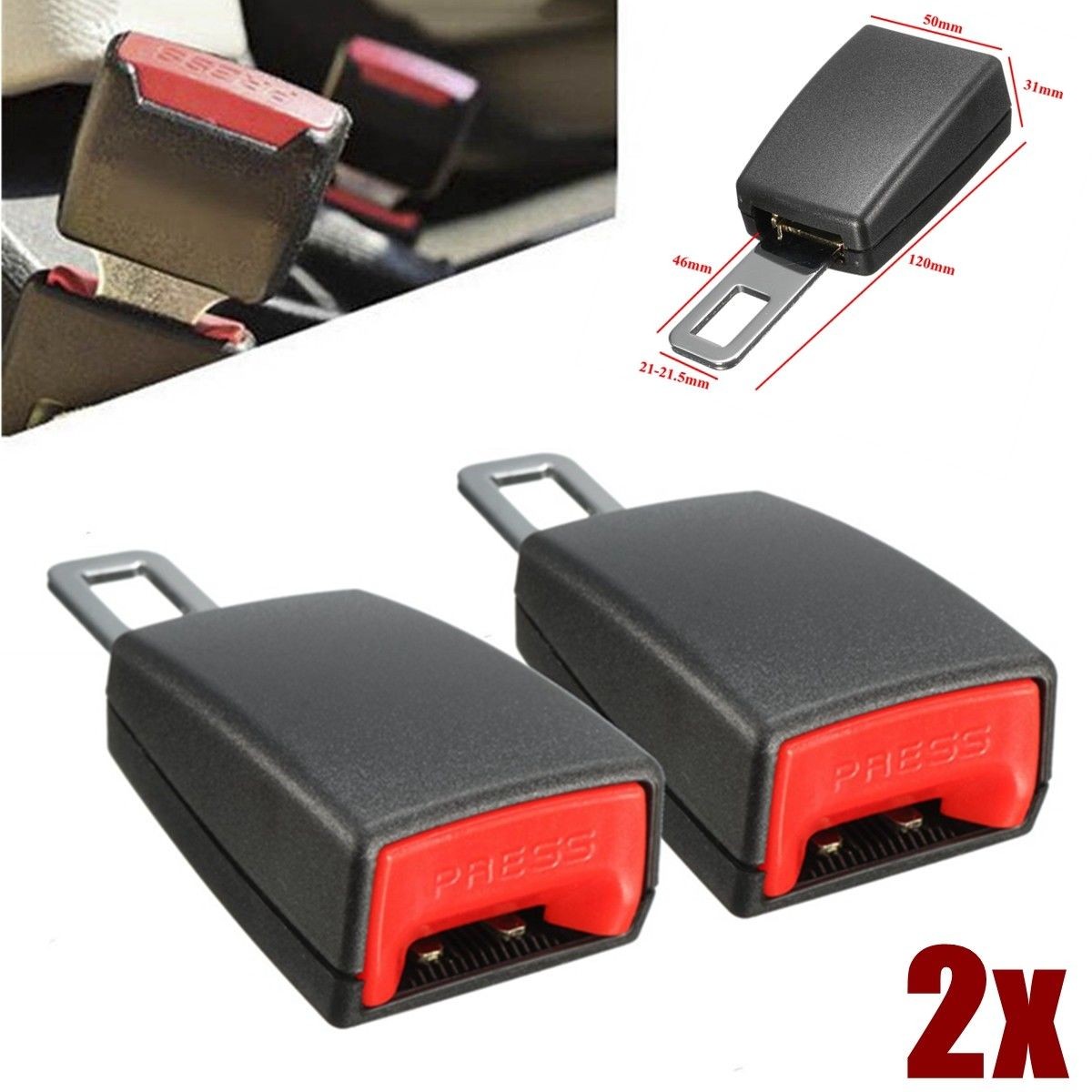 Set 2 adaptoare centura de siguranta