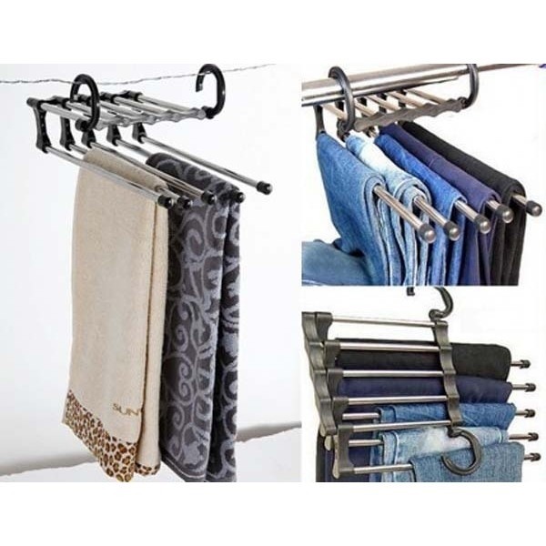 Suport Organizator Pliabil pentru Pantaloni sau Prosoape