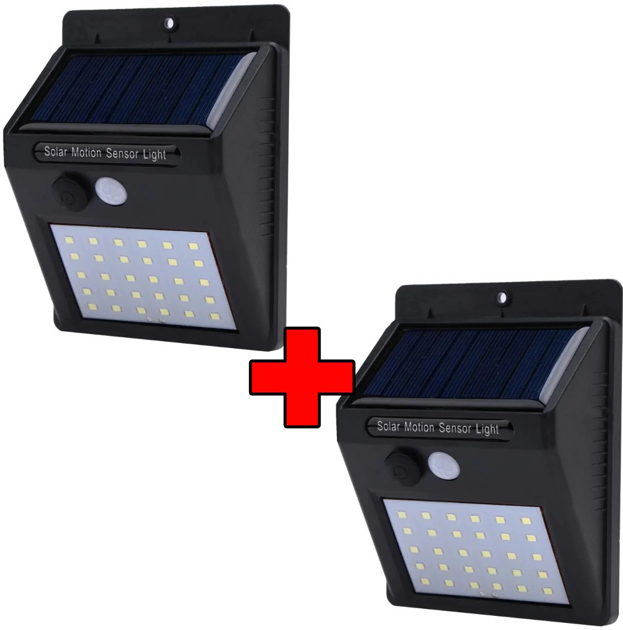 Pachet promotional Lampa solara cu 48 de LED-uri si 3 moduri de iluminare, 1 +1 Gratis