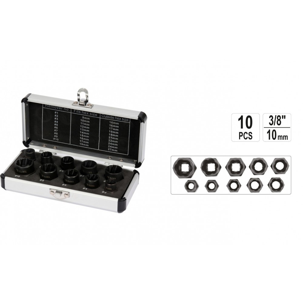 Extractor suruburi rupte, prezoane stifturi 6-19 mm