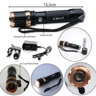 Lanterna cu laser LED Zoom si acumulator