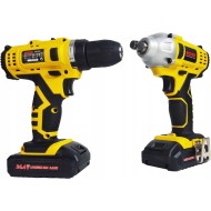 Trusa bormasina de insurubat + bormasina de impact, 2 acumulatori + accesorii
