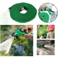 Set pt. stropit - furtun panzat textil flexibil 15 m cu tambur, pistol de pulverizat 7in1