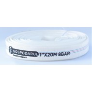 Furtun pompieri - PVC panzat - 1'' - ø 25mm - 8 Bar - tip D - 20m