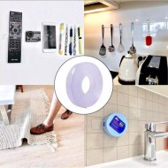 Bandă dublu adezivă, multifuncțională, care nu lasă urme, transparentă și ușor de îndepărtat