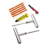 Kit profesional vulcanizare tubeless la rece cu snur si adeziv cauciuc, reparare anvelope