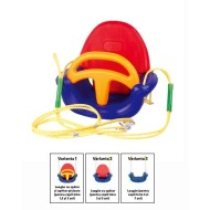 Leagan 3in1, convertibil, cu spatar si opritor picioare pentru copii varsta 1,5 - 7 ani