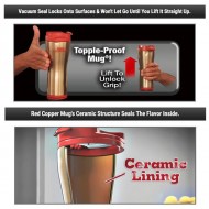 Termos Red Copper cu Smart grip si interior ceramic