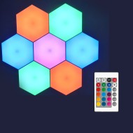 Set 3 lampi modulare Multicolore, Senzor tactil si telecomanda 