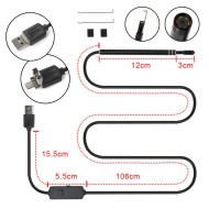 Camera endoscop HD cu LED USB Lightning