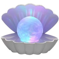 Lampa De Veghe In Forma de Scoica Cu Perla In Interior 8 Culori LED