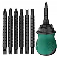Set surubelnita CRV cu biti 13 in 1 Otel Verde/Negru