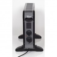 Convector electric de podea Negru, 2000W, 2 trepte de putere, Termostat reglabil