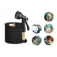 Furtun extensibil, 22.5 metri, racord metalic, Pistol de stropit inclus