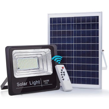 Proiector LED cu panou fotovoltaic, incarcare solara si telecomanda,100/200/300/400W